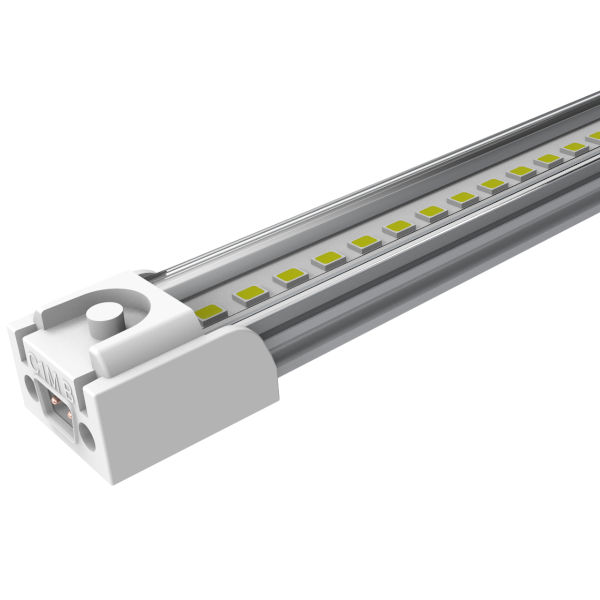 Barra LED 24V acabamento alumínio e lente clear