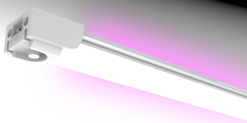 Barre 24V Pink avec corps en aluminium et lentille clear