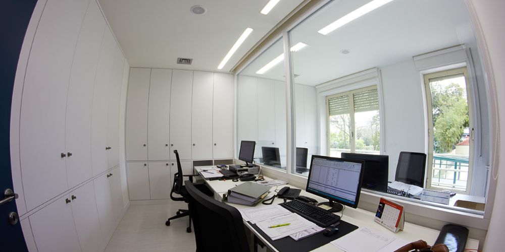 room illuminated with LGP LED panel